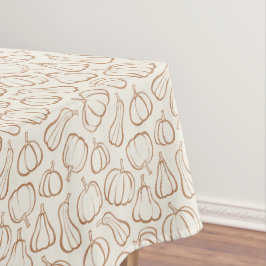 Mantel Patrón de calabaza beige boho neutral otoño Hallow