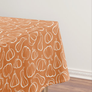 Mantel Patrón de calabaza naranja decoración de otoño Hal