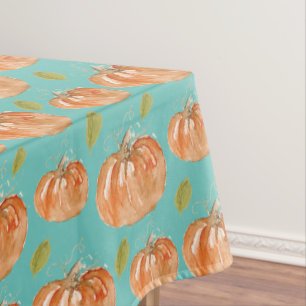 Mantel Patrón de calabaza turquesa