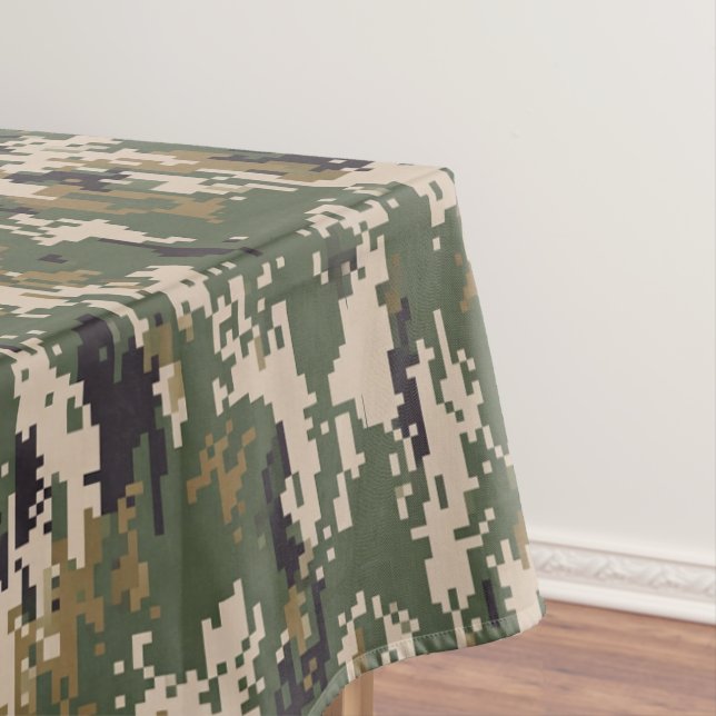 Mantel Patrón de Camuflaje Digital Verde (In Situ)