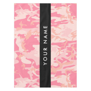Mantel Patrón de camuflaje rosa, tu nombre, Personaliza