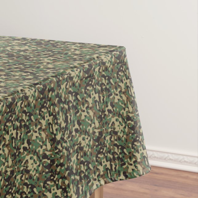 Mantel Patrón de camuflaje verde, negro y marrón (In Situ)