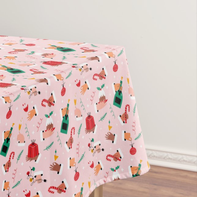 Mantel Patrón de celebración festiva de las manos (In Situ)