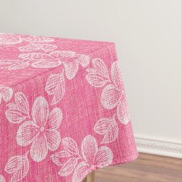 Mantel patrón de celosía floral rosa