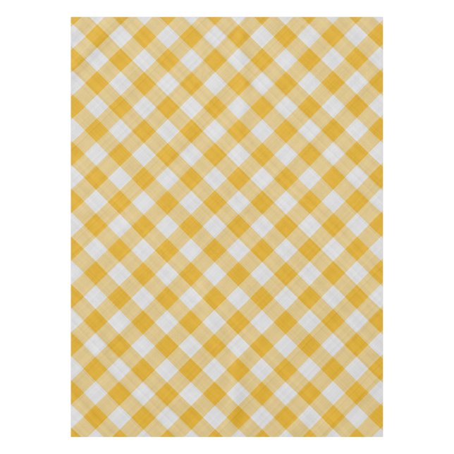 Mantel Patrón de chapa amarillo de Gingham (Anverso)