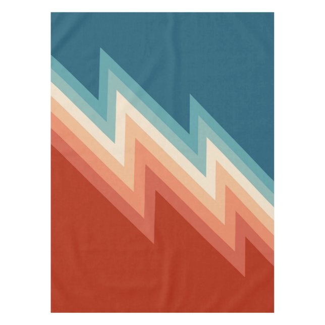 Mantel Patrón de chevron de estilo retro (Anverso)