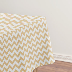 Mantel Patrón de chevron moderno neutral en oro y blanco
