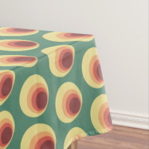Mantel Patrón de círculo inspirado en el retro de los 70