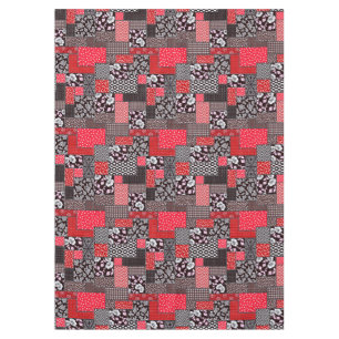 Mantel Patrón de colcha floral de patchwork retro