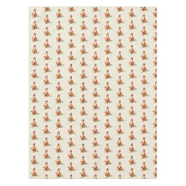 Mantel Patrón de color de agua mami Fox y Baby