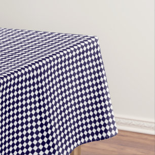 Mantel Patrón de comprobación de color blanco azul mari