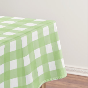 Mantel Patrón de comprobación de Gingham del Pastel verde