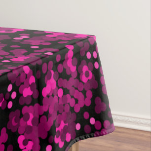 Mantel Patrón de confeti de puntos de polka rosa y burdeo