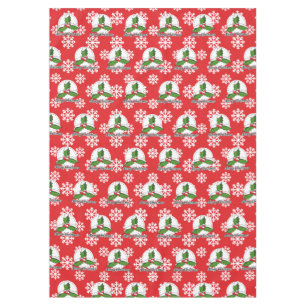 Mantel Patrón de copos de nieve blancos rojos - Feliz Nav