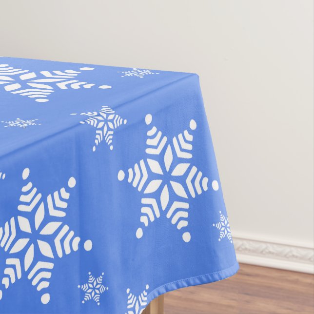 Mantel Patrón de copos de nieve, copos de nieve blancos,  (In Situ)