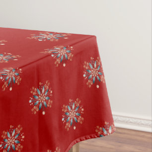Mantel Patrón de copos de nieve nórdicos de los Navidades