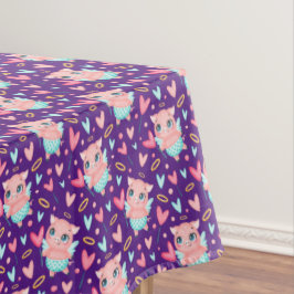 Mantel Patrón de corazón blanco cúpido de cerdo