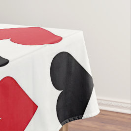 Mantel Patrón de corazón rojo y negro