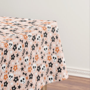 Mantel Patrón de cráneo de flor