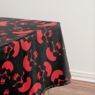 Mantel Patrón de cráneo estético rojo y negro oscuro