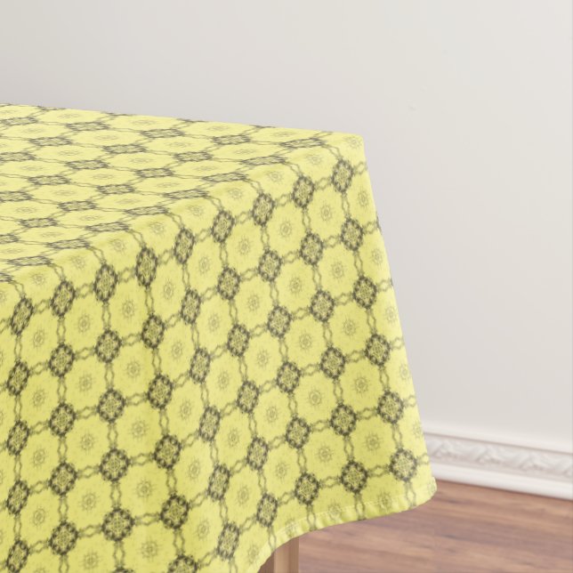 Mantel Patrón de cuadrado de diamantes azules amarillos y (In Situ)