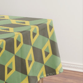 Mantel Patrón de cuadrados de ilusión 3D