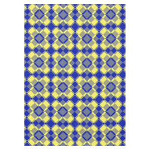 Mantel Patrón de cuadros argyle azul amarillo