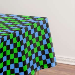 Mantel Patrón de cuadros azules, verdes y negros