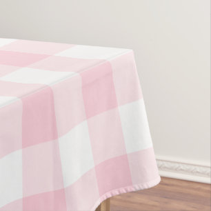 Mantel Patrón de cuadros de gingham rosa rústico