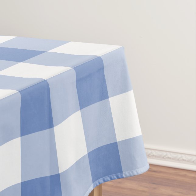 Mantel Patrón de cuadros gingham azul de aciano (In Situ)