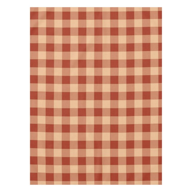 Mantel Patrón de cuadros gingham marrones (Anverso)