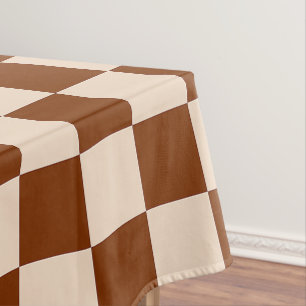 Mantel Patrón de cuadros marrones y beige óxido