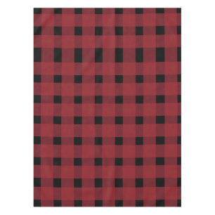 Mantel Patrón de cuadros rojos y negros