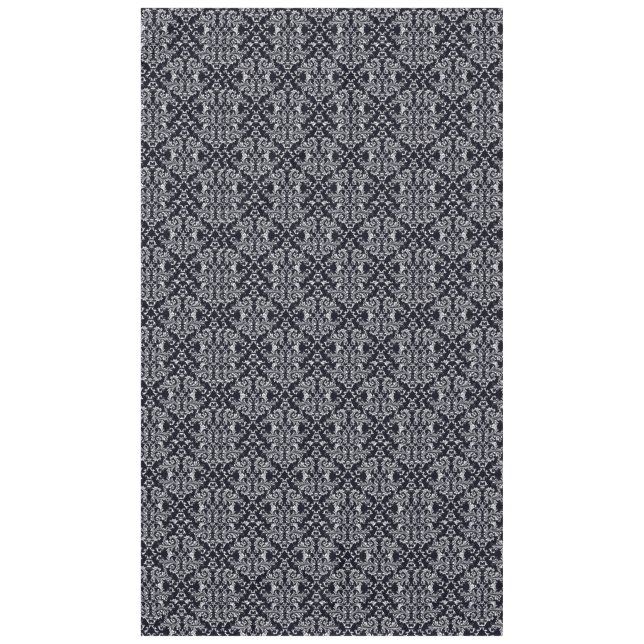 Mantel Patrón de damasco en negro y blanco (Anverso)