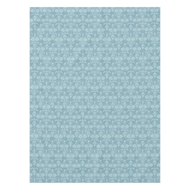 Mantel Patrón de Damasco Fancy Aqua (Anverso)