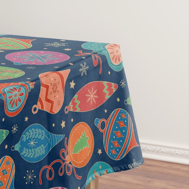 Mantel Patrón de decoración de árbol de Navidad dorado mu (In Situ)