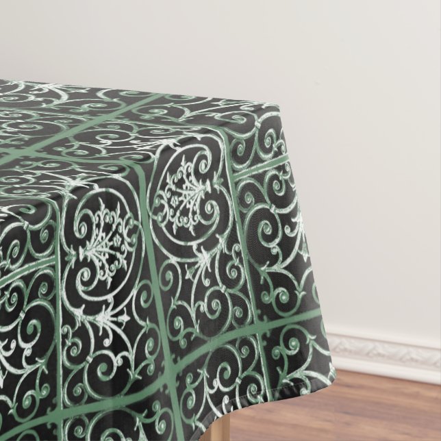 Mantel Patrón de desplazamiento verde y negro (In Situ)