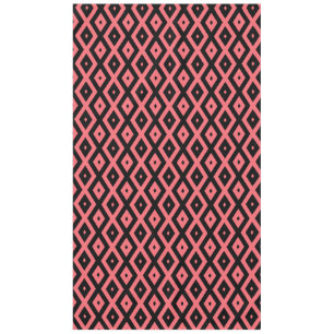 Mantel Patrón de diamante coral y negro