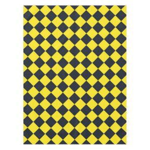 Mantel Patrón de diamante de cuadros amarillo negro