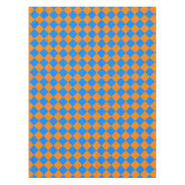 Mantel Patrón de diamante de cuadros azul naranja