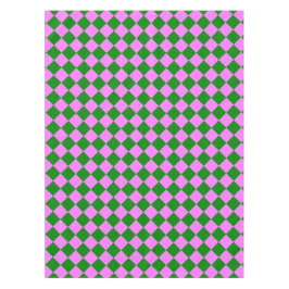 Mantel Patrón de diamante de cuadros rosa verde