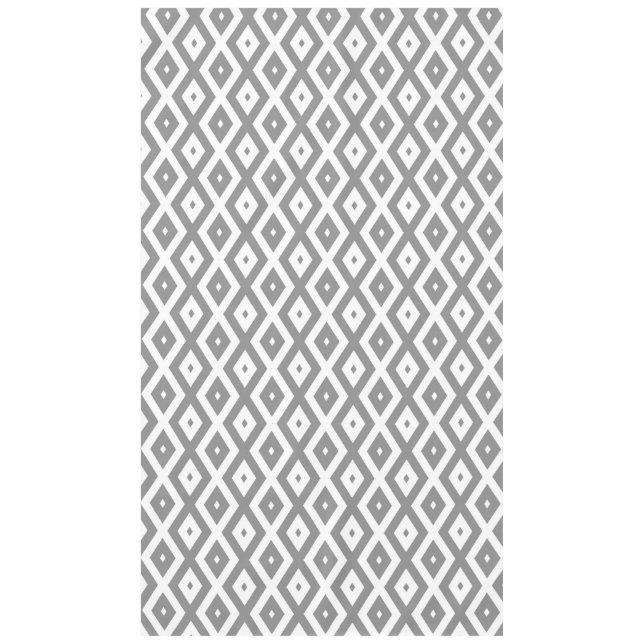 Mantel Patrón de diamante gris y blanco (Anverso)