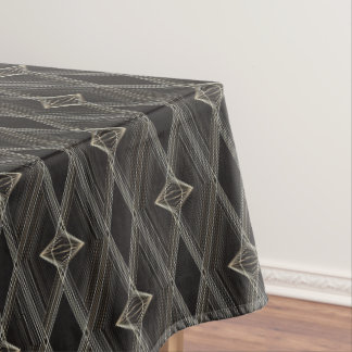 Mantel Patrón de diamante gris y negro Geométrico moderno