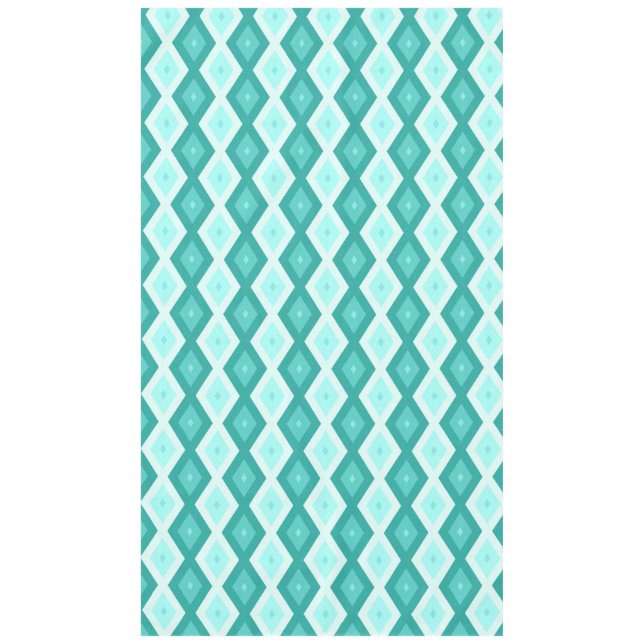 Mantel Patrón de diamante turquesa (Anverso)