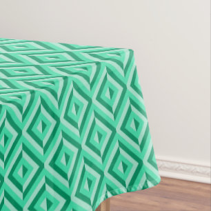Mantel Patrón de diamante verde de tres tonos