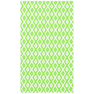 Mantel Patrón de diamante verde lima y blanco