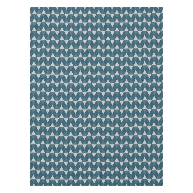 Mantel patrón de diamantes azules (Anverso)