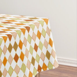 Mantel Patrón de diamantes de Naranja retro festivo Beige