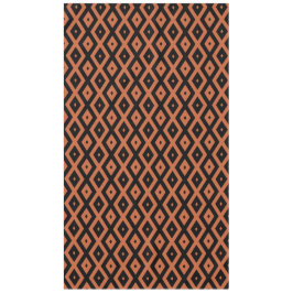 Mantel Patrón de diamantes de naranja y negro
