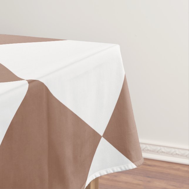 Mantel Patrón de diamantes en blanco y mousse de mocha (In Situ)